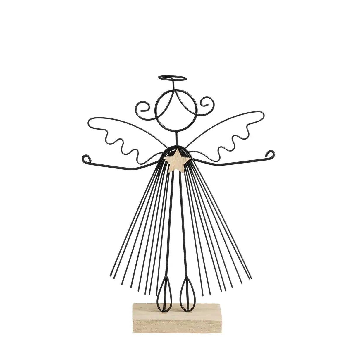 Bild 1 von Mica Decorations Dekofigur Engel 23 cm schwarz gold