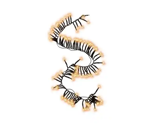 Bild 1 von TrendLine LED-Lichterkette Cluster Außen 12 m warmweiß-schwarz mit Timer, Dimmer