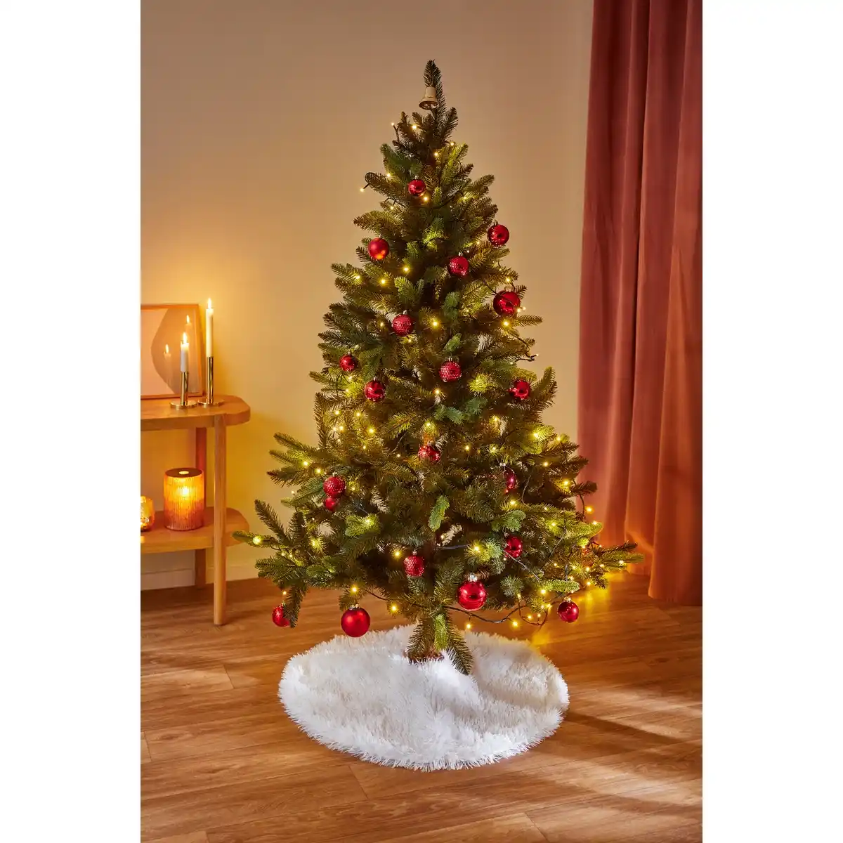 Bild 3 von ANDIAMO Weihnachtsbaumdecke »Glori«, Ø90 cm, Polyester, rot