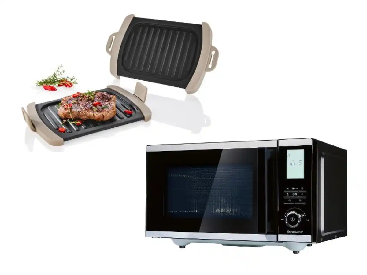 Bild 1 von SILVERCREST® KITCHEN TOOLS Mikrowelle 4 in 1 SMW 900 A1 + Grillplatten