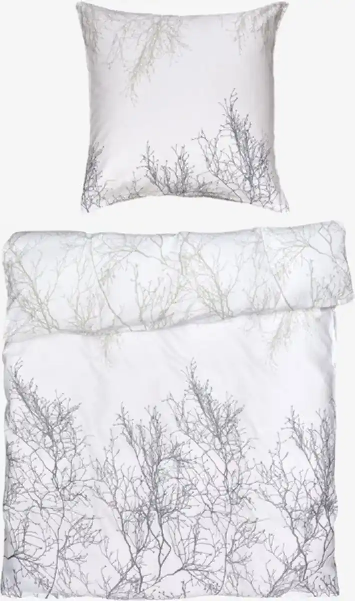 Bild 1 von Satin-Bettwäsche MEADOW 135x200 weiß