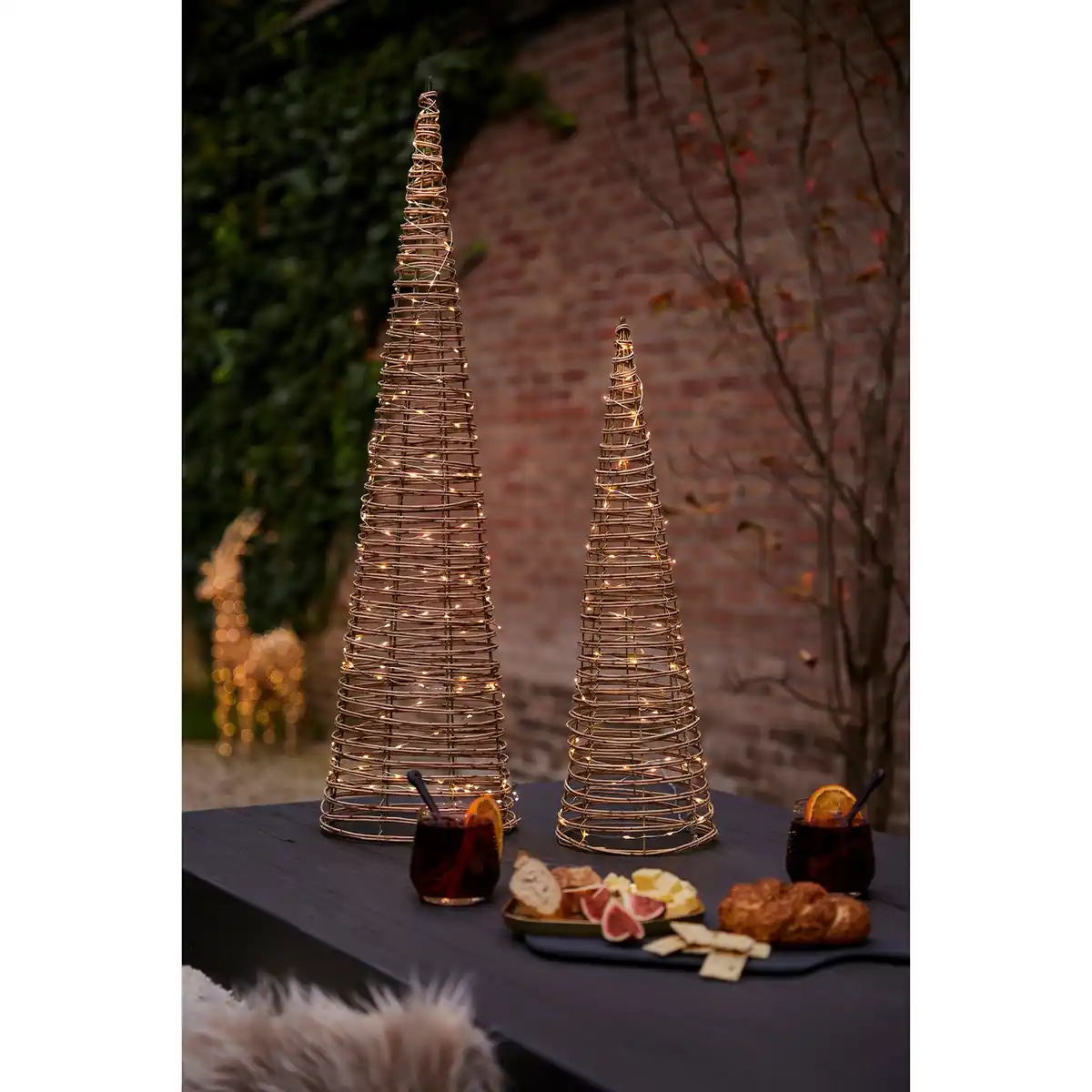 Bild 3 von Weihnachtsfigur, Rentier, 360 Lichter, warmweiß