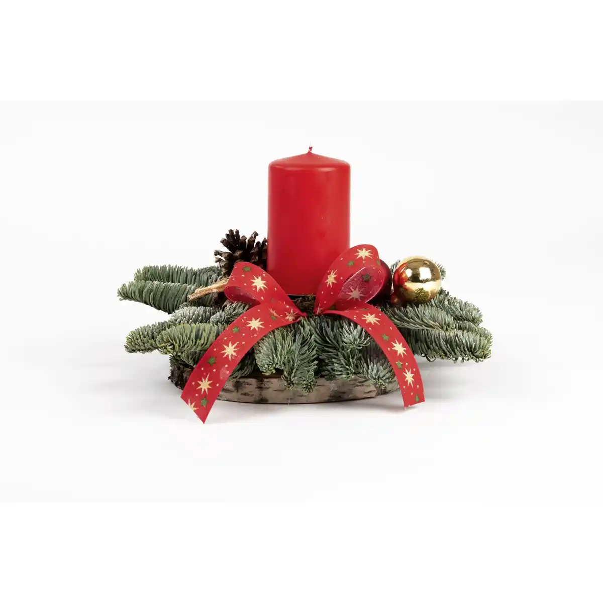 Bild 1 von Adventsgesteck, Ø: 30 cm, rot/creme/weiß