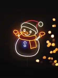 Leuchtreklame Schneemann 43,3x50cm USB