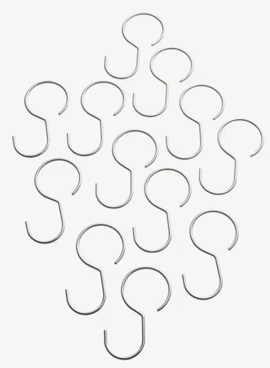 Bild 1 von Duschvorhangringe RYDAL 12Stk/Pck Metall