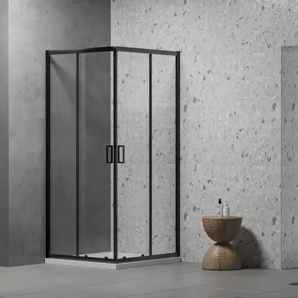 Bild 1 von Duschkabine 'Paola' schwarz 80 x 80 x 190 cm