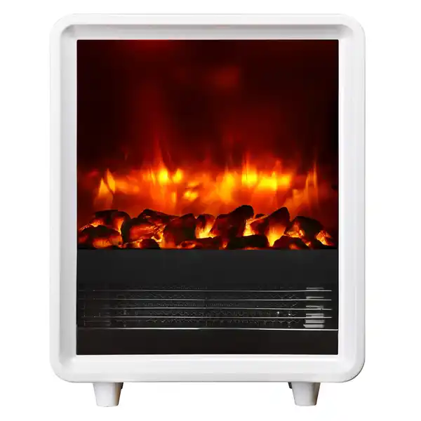 Bild 1 von BALDERIA Elektrokamin weiß George 1000/2000 Watt 37,5 x 17,5 cm