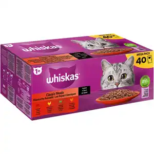 WHISKAS Katzen-Nassfutter »Klassische Auswahl«, 40 x 85 g, in Sauce