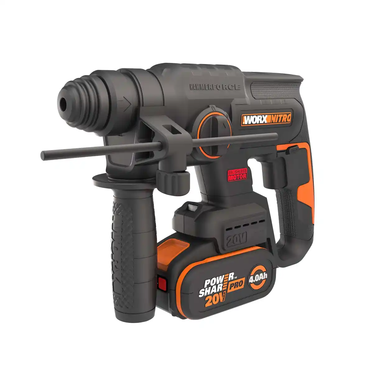 Bild 1 von Worx NITRO Akku-Bohrhammer WX381 20 V inkl. 4 Ah Akku & Ladegerät