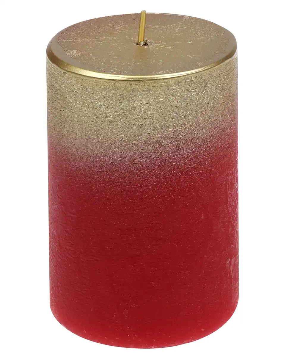 Bild 1 von Steinhart Stumpenkerze Foggy Ø 6,8 x 10 cm rubin-gold