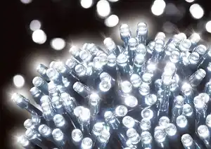400er Lichterkette kaltweiß LEDs 8 Funktionen Timer IP44 NT