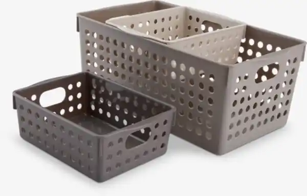 Bild 1 von Aufbewahrungsbox JONSTORP 3 Stk.Kunststoff sand