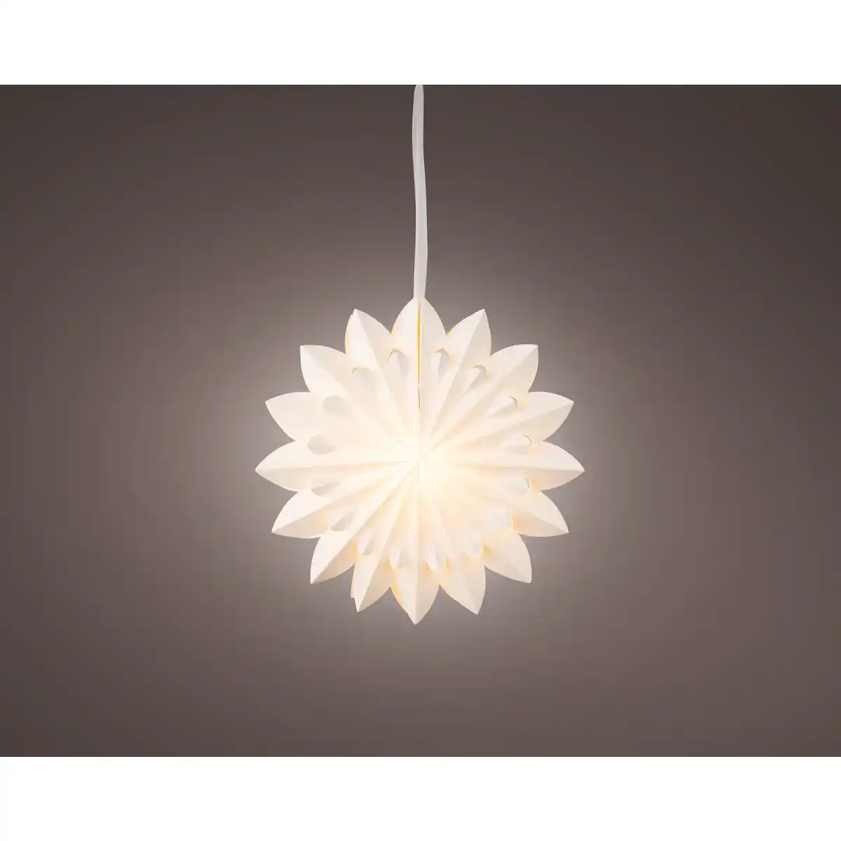 Bild 1 von LED-Dekoration »Papierstern«, warmweiß, batteriebetrieben