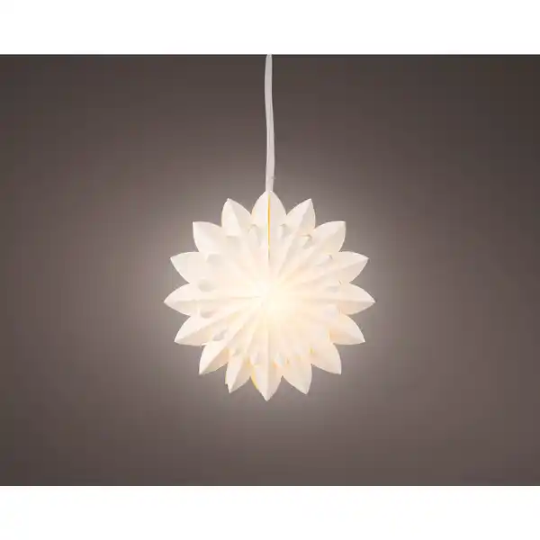 Bild 1 von LED-Dekoration »Papierstern«, warmweiß, batteriebetrieben