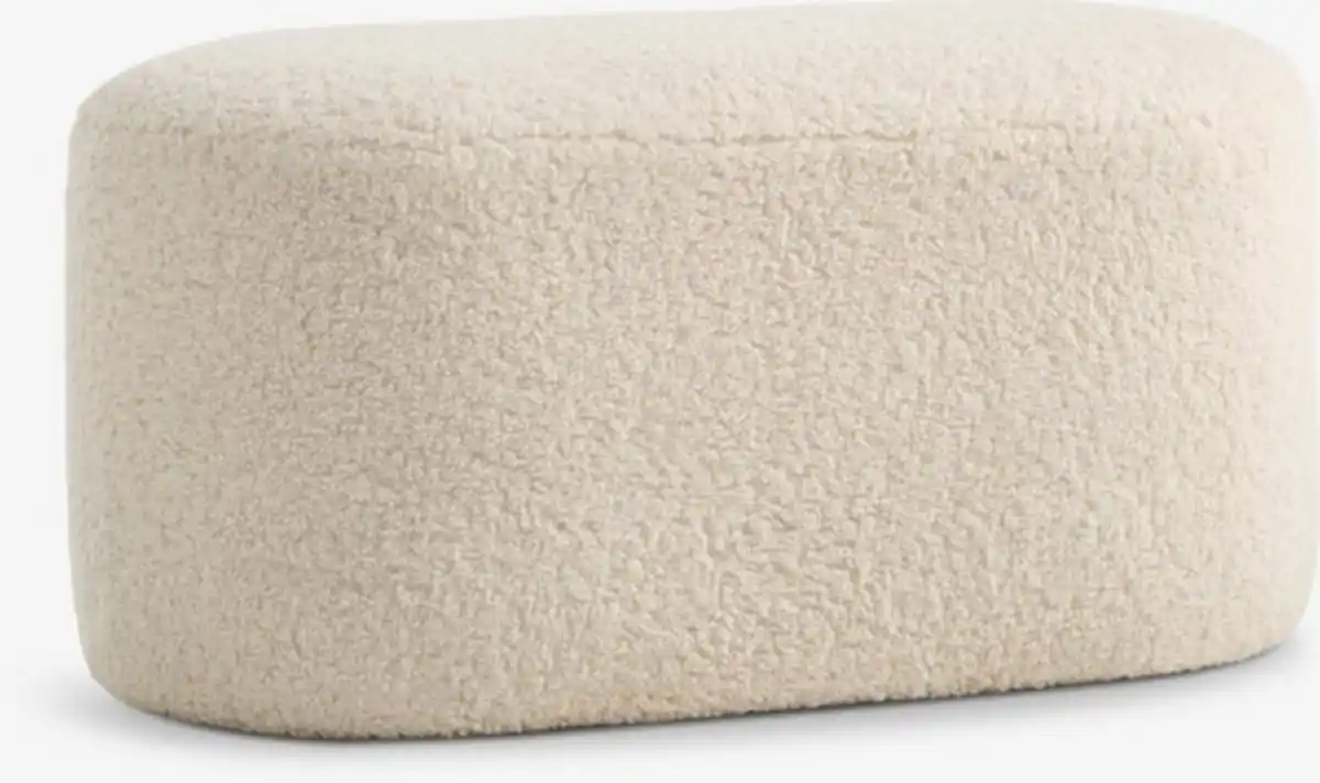 Bild 1 von Pouf OREBO 84x45 Teddyplüsch off-white