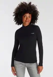 KangaROOS Longsleeve mit Stehkragen & kontrastfarbenen Nähten - NEUE KOLLEKTION, Schwarz