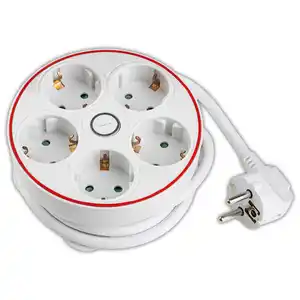 Powertec Electric 5-fach Tisch-Steckdose "Geometrische Form"