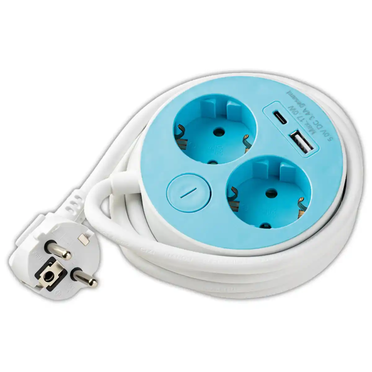 Bild 1 von Powertec Electric 2-fach Tisch-Steckdose "Geometrische Form"