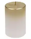Bild 1 von Steinhart Stumpenkerze Foggy Ø 6,8 x 10 cm weiß-gold