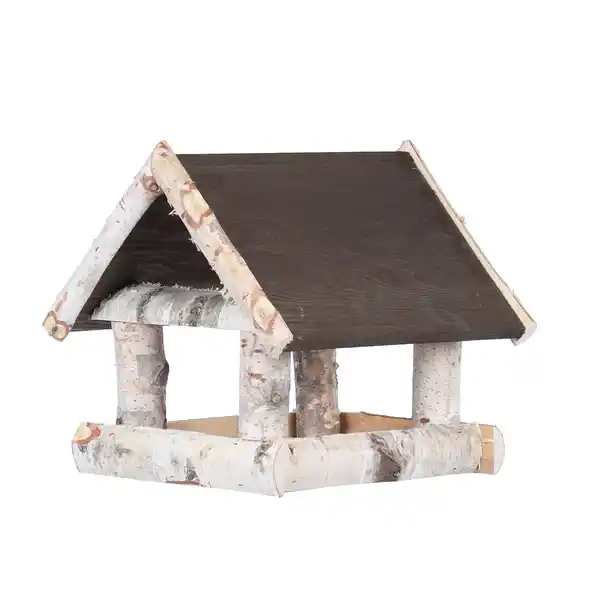 Bild 3 von PATKAR Vogelfutterhaus, mit Birkenfuß und Kiefernholzdach, BxHxT: 39 x 134 x 39 cm, braun