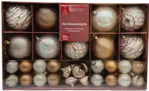 Christbaumkugeln 50er Farbe: Champagner