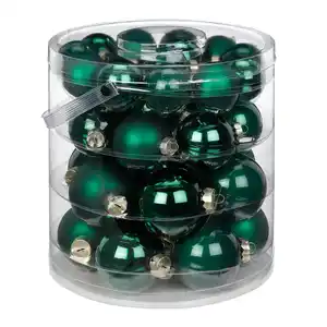 Weihnachtskugeln, 4,5 - 6 cm, 36-tlg., Klassisch grün