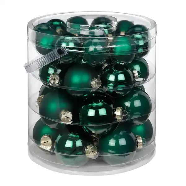 Bild 1 von Weihnachtskugeln, 4,5 - 6 cm, 36-tlg., Klassisch grün