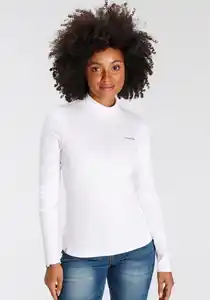 KangaROOS Longsleeve mit Stehkragen & kontrastfarbenen Nähten - NEUE KOLLEKTION, Weiß
