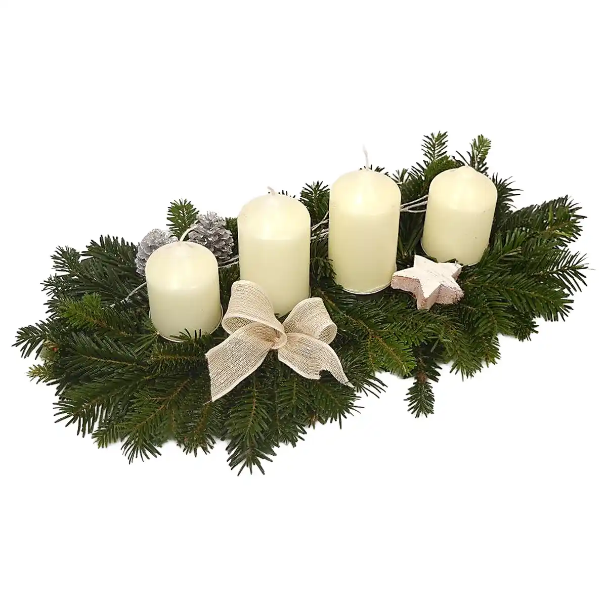 Bild 1 von Adventsgesteck Nordmann weiß