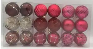 Christbaumkugeln 6erPack rot 8cm