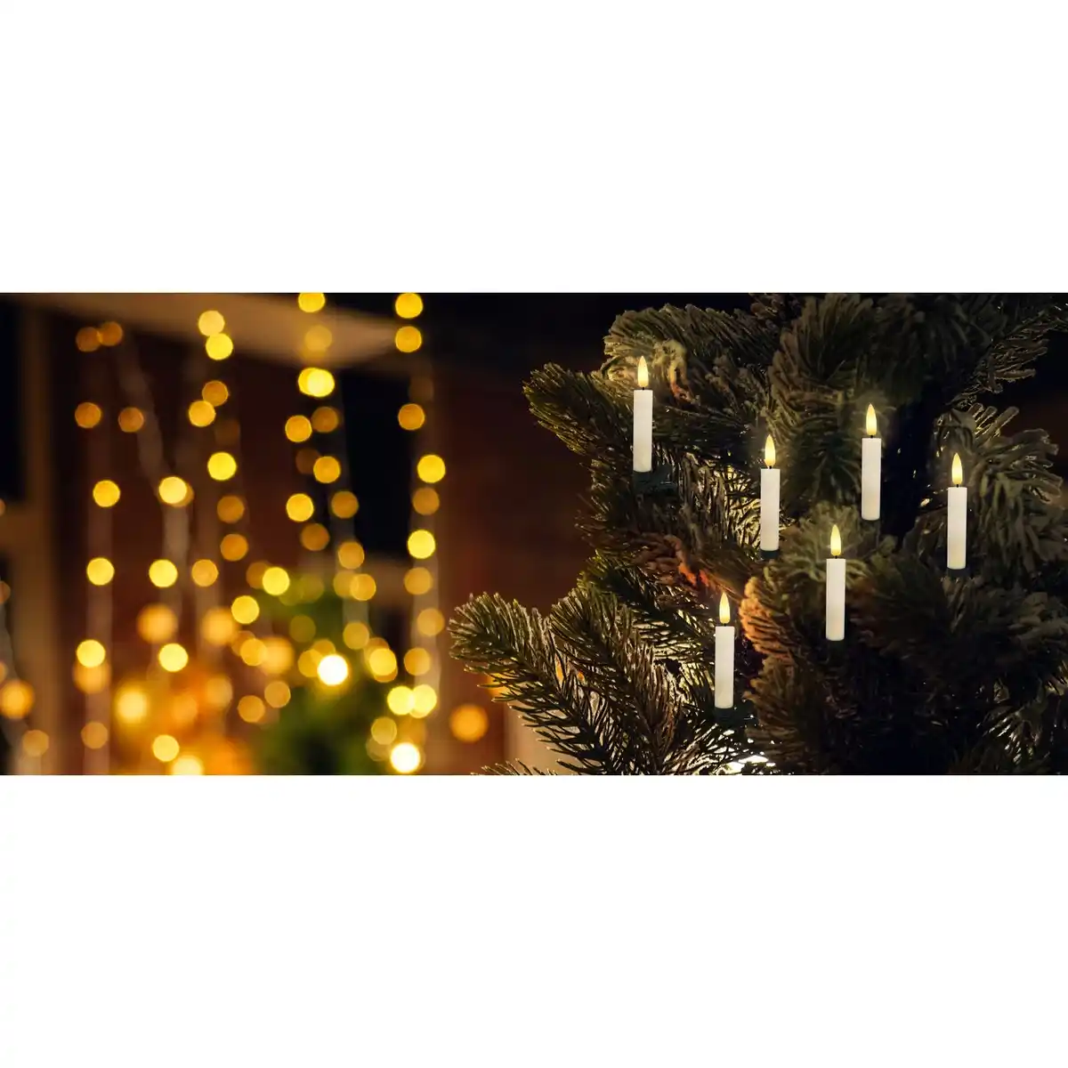 Bild 3 von CASAYA Kerzenset, LED, 15er Set, mit Clip, kabelos, flackernd, warmweiß