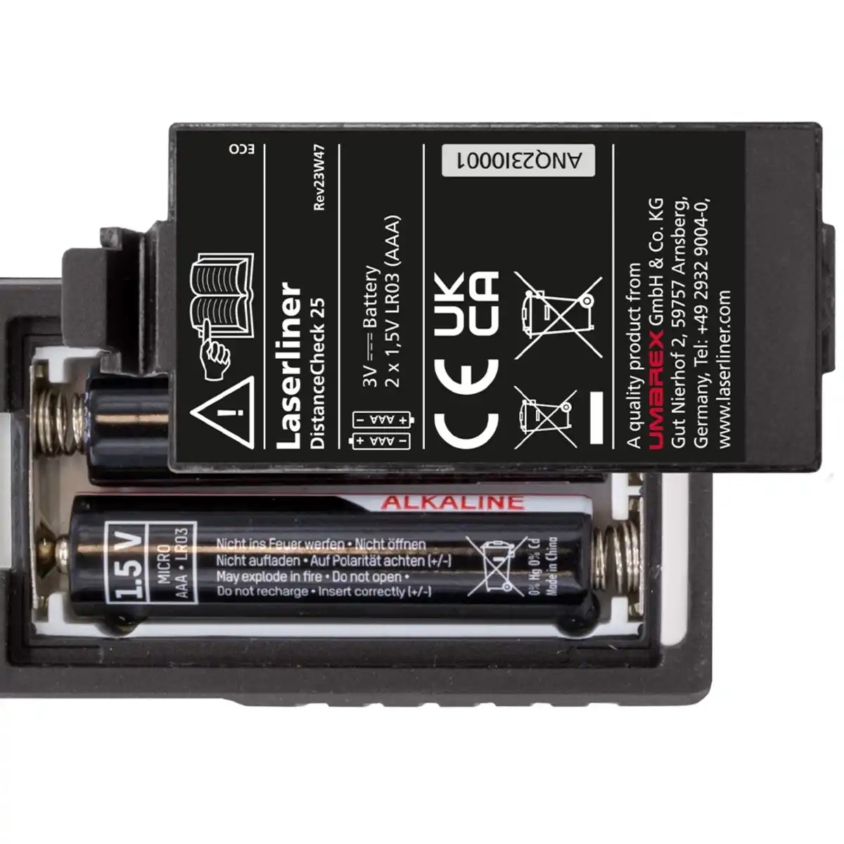 Bild 3 von Laser-Entfernungsmesser »DistanceCheck 25«, batteriebetrieben, grau/orange