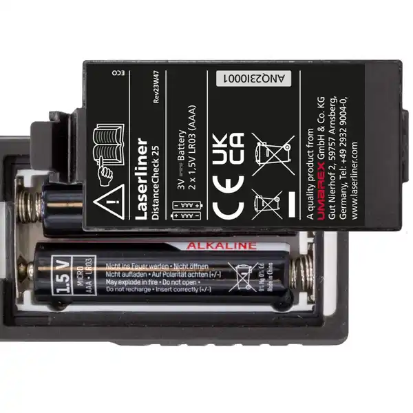 Bild 3 von Laser-Entfernungsmesser »DistanceCheck 25«, batteriebetrieben, grau/orange