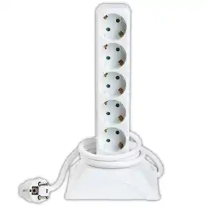 Powertec Electric 5-fach Steckdosensäule "Geometrische Form"