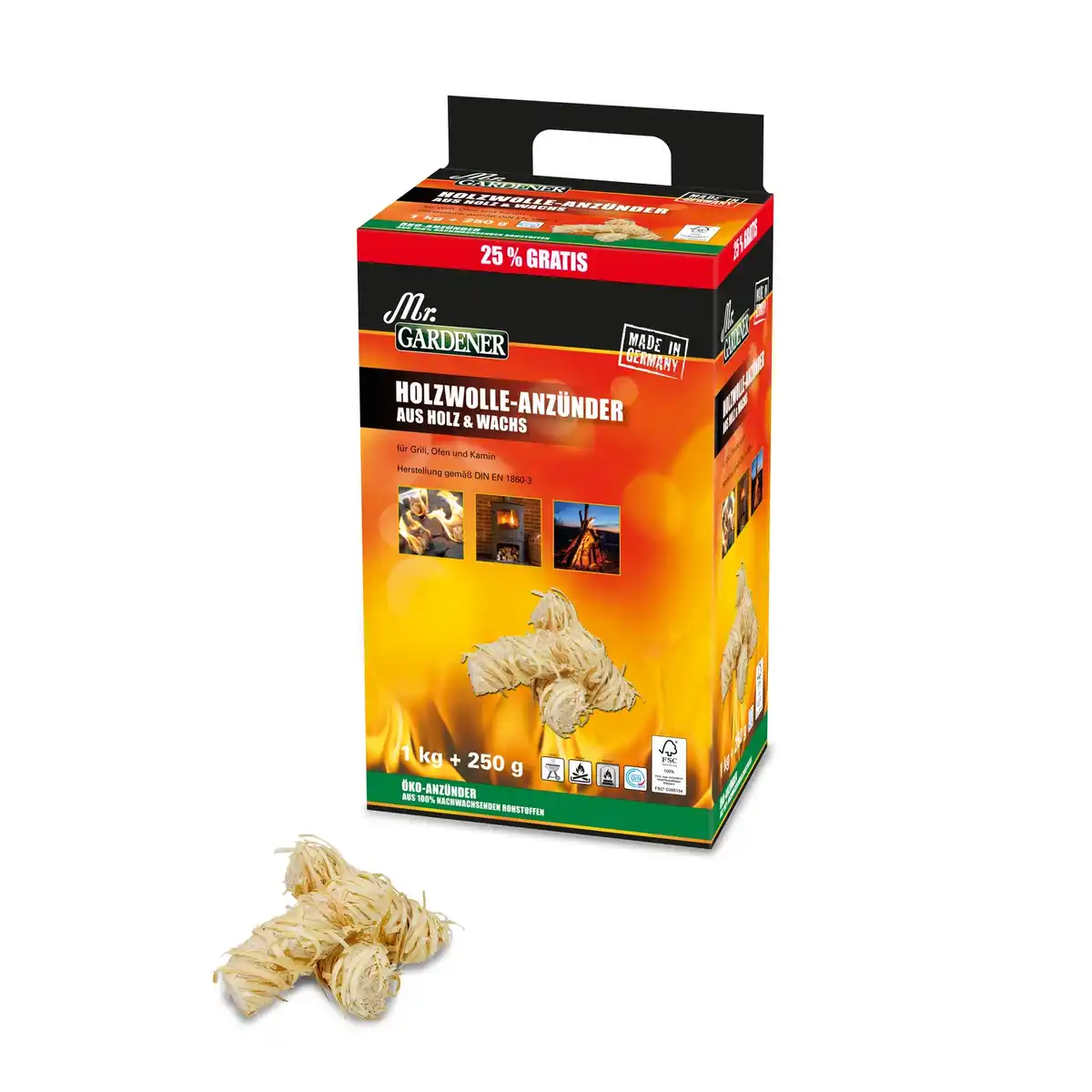 Bild 1 von Mr. GARDENER Holzwolle-Anzünder, Inhalt 1,25 kg