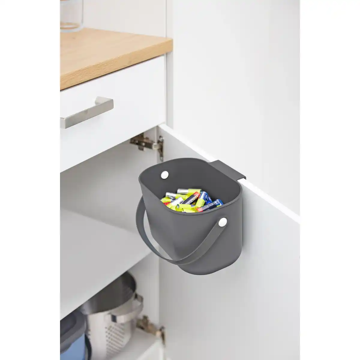 Bild 3 von Abfallsammler »ALBULA«, 3,2 Liter, Kunststoff, anthrazit