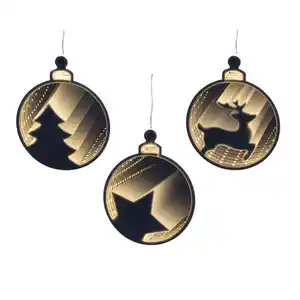Christbaumschmuck »Infinity«, 3-D Effekt, warmweiss, silber