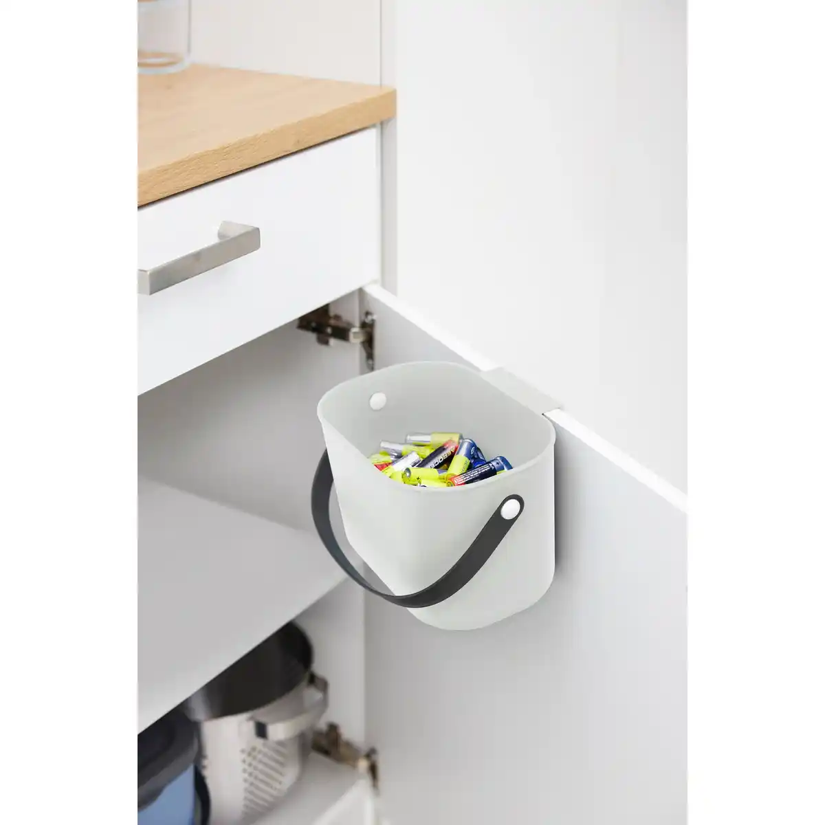 Bild 2 von Abfallsammler »ALBULA«, 3,2 Liter, Kunststoff, weiß