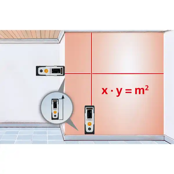Bild 4 von Laser-Entfernungsmesser »DistanceCheck 25«, batteriebetrieben, grau/orange