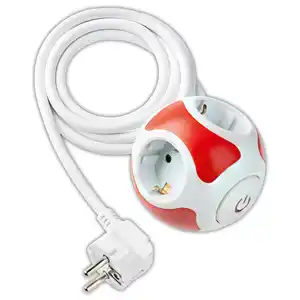 Powertec Electric 4-fach Kugelsteckdose "Geometrische Form"