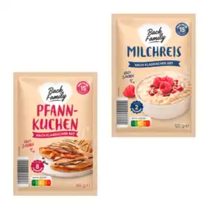 BACK FAMILY Süßspeise