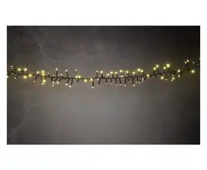 TrendLine LED-Lichterkette Cluster Außen 24 m warmweiß-schwarz mit Timer, Dimmer