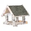 Bild 3 von PATKAR Vogelfutterhaus, mit Birkenfuß und Heudach, BxHxT: 39 x 134 x 39 cm, braun