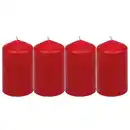 Bild 2 von Stumpenkerze, rubinrot, 4 Stück