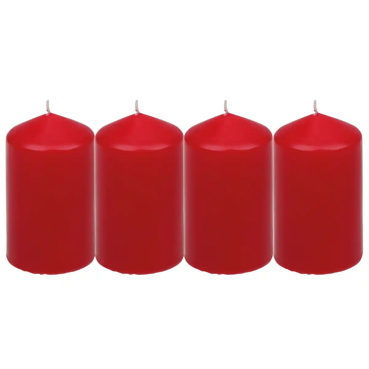 Bild 2 von Stumpenkerze, rubinrot, 4 Stück