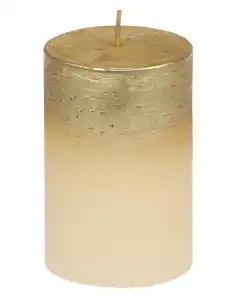 Steinhart Stumpenkerze Foggy Ø 6,8 x 10 cm champagner