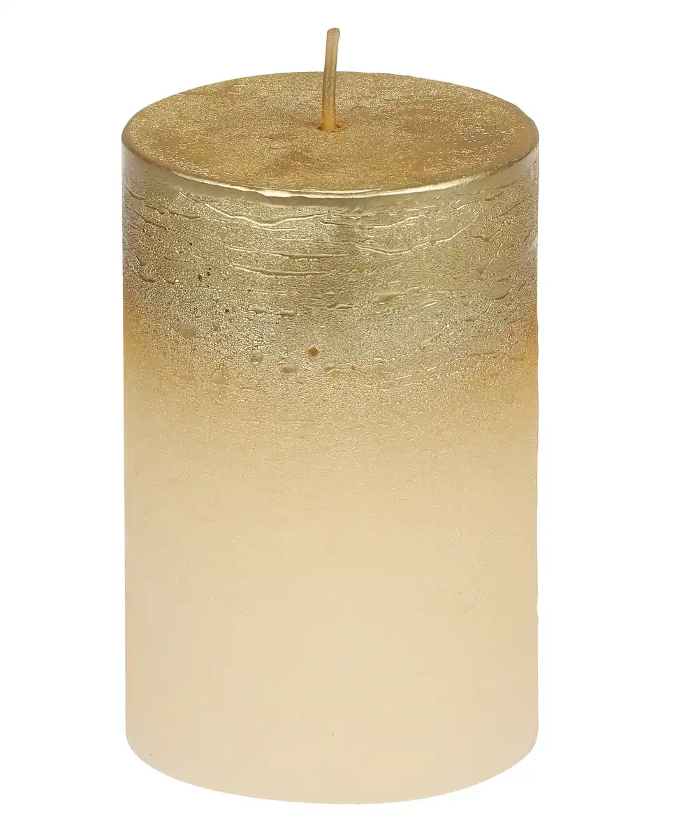 Bild 1 von Steinhart Stumpenkerze Foggy Ø 6,8 x 10 cm champagner