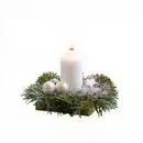 Bild 1 von Adventsgesteck Nordmann klein wollweiß