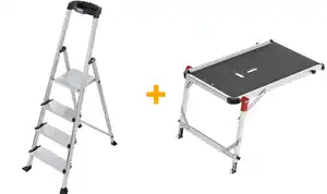 Treppenpodest TP1 & Haushaltsleiter Monto Sepuro 2,85 m - Set