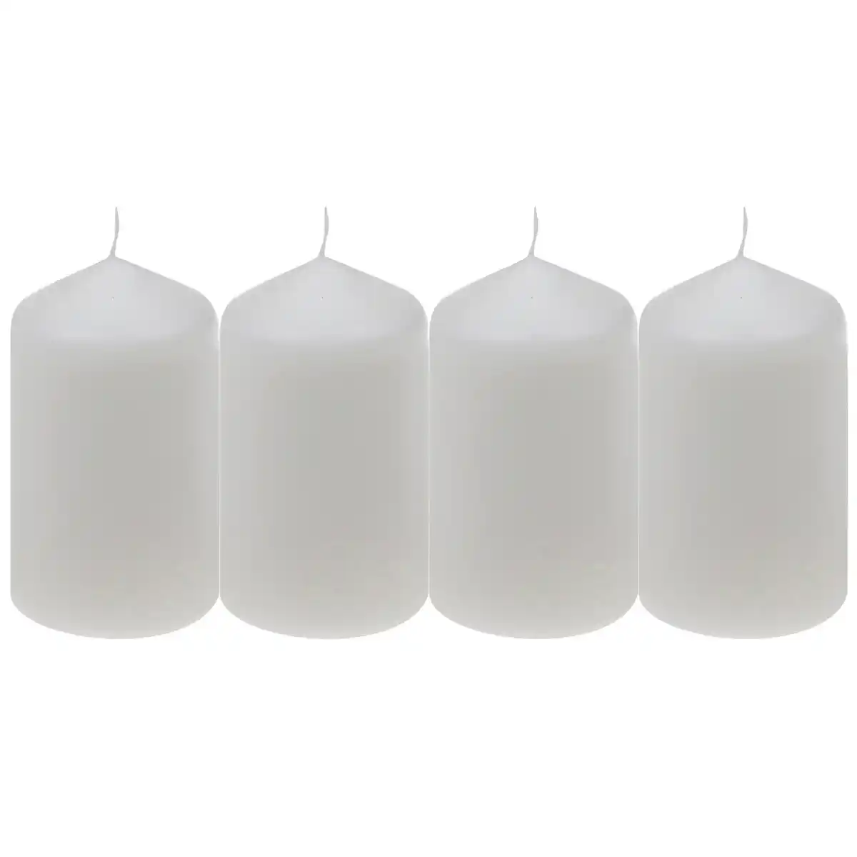 Bild 1 von Stumpenkerze, weiß, 4 Stück